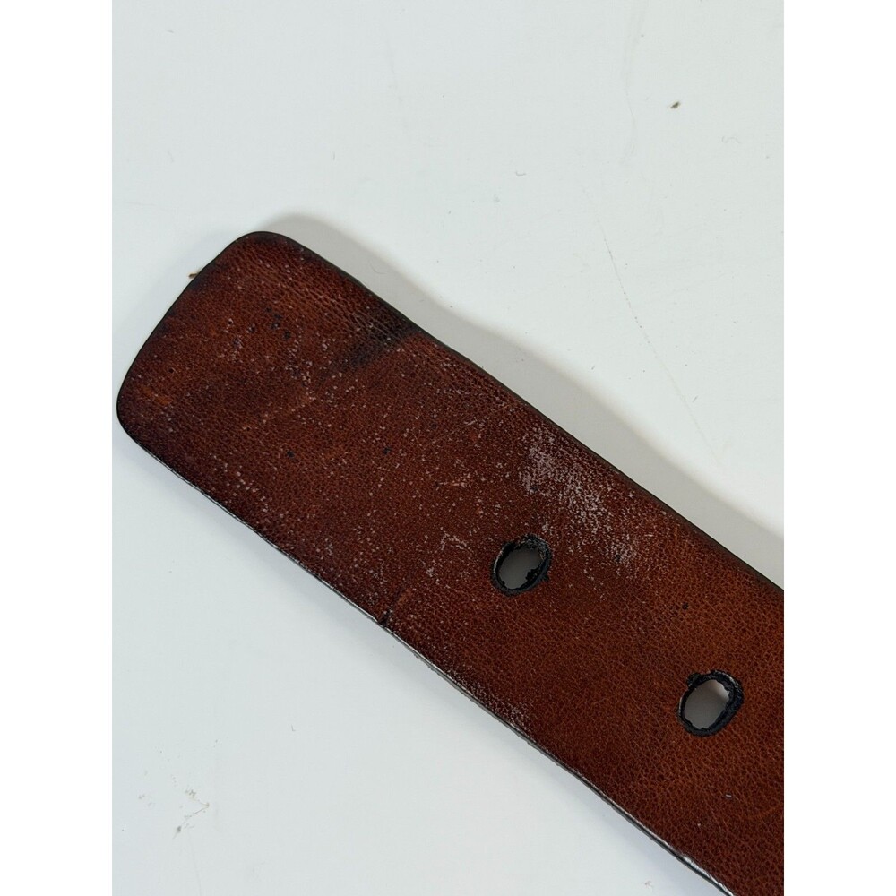 Linked Laced Leather Ladder Belt Western Rodeo Office Y2K Boho Hippie VTG Sz38 - Picture 6 of 8